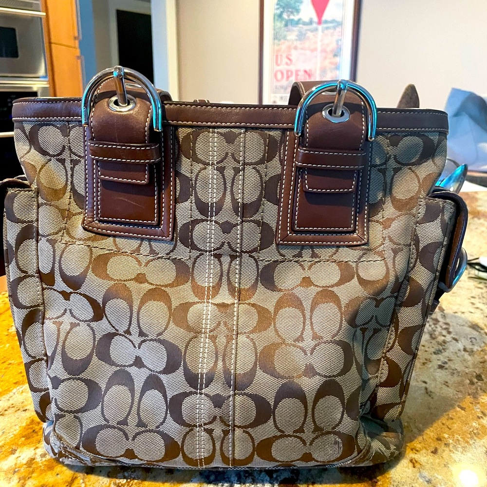 Coach Signature Fabric zippered tote